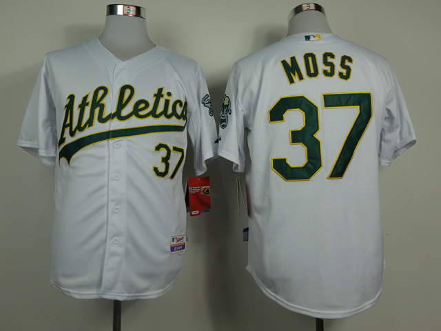Men Oakland Athletics #37 Moss White MLB Jerseys->oakland athletics->MLB Jersey